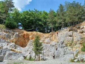 Lanový most na via ferrata Velká Dohoda
